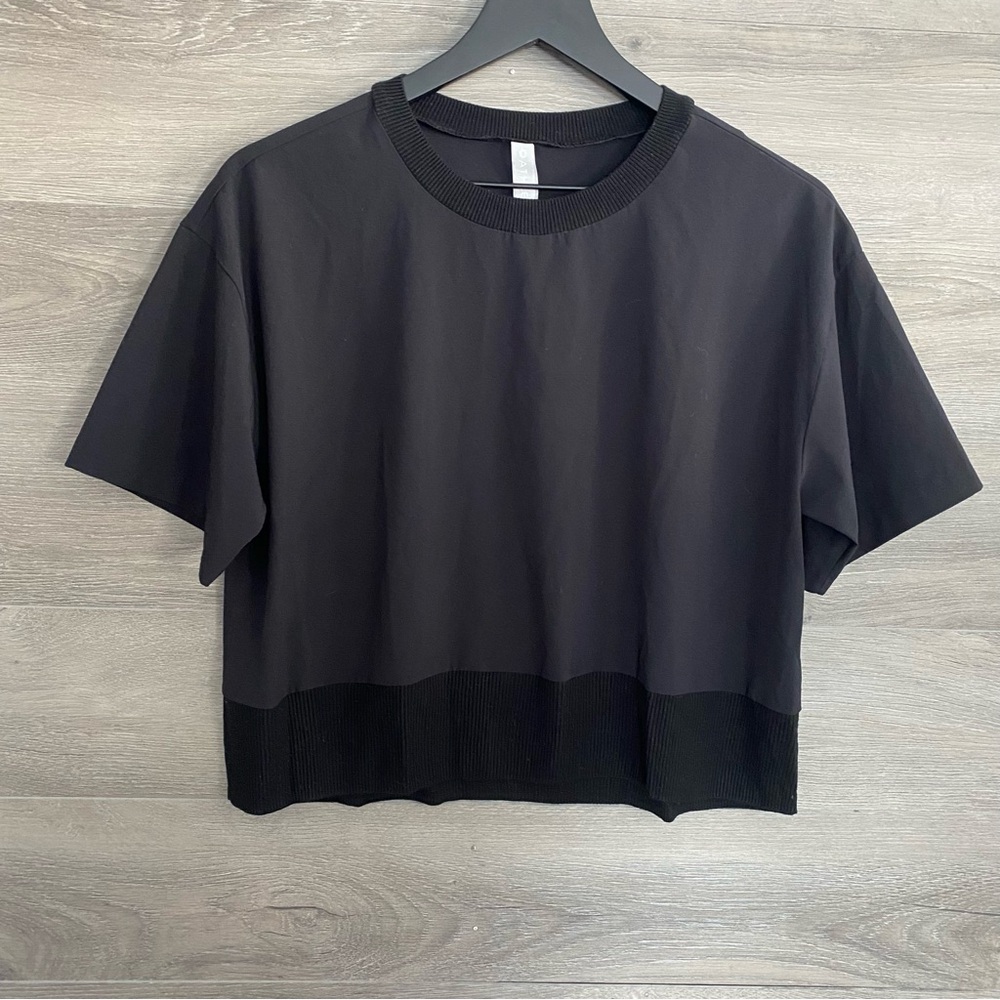 Athleta Loose Crop Tee Black